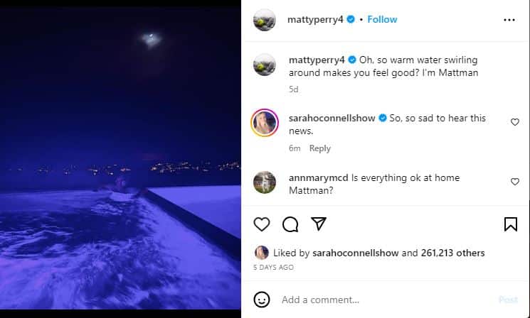 Matthew Perry IG post