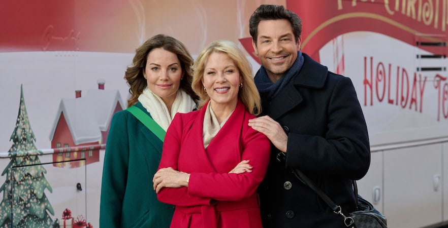 Photo: Erica Durance, Barbara Niven, Brennan Elliott Credit: ©2023 Hallmark Media/Photographer: Craig Minielly