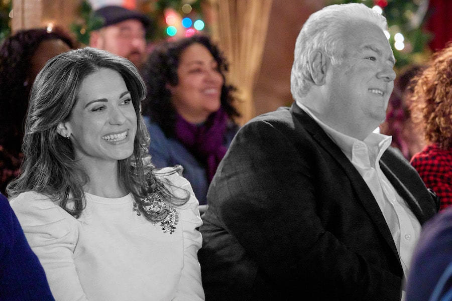 Photo: Lyndsy Fonseca, Jim O'Heir Credit: ©2023 Hallmark Media/Photographer: Robert Clark