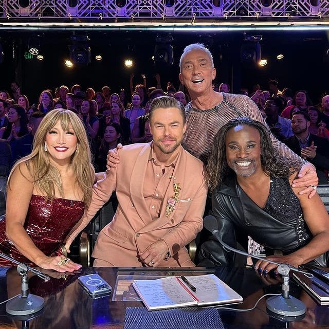 Carrie Ann Inaba, Derek Hough, Billy Porter, and Bruno Tonioli from Dancing With The Stars, Instagram