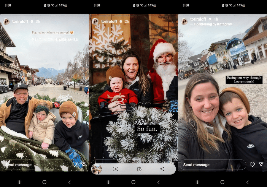 Little People Big World - Christmas Photo Dump - Tori Roloff Instagram Stories