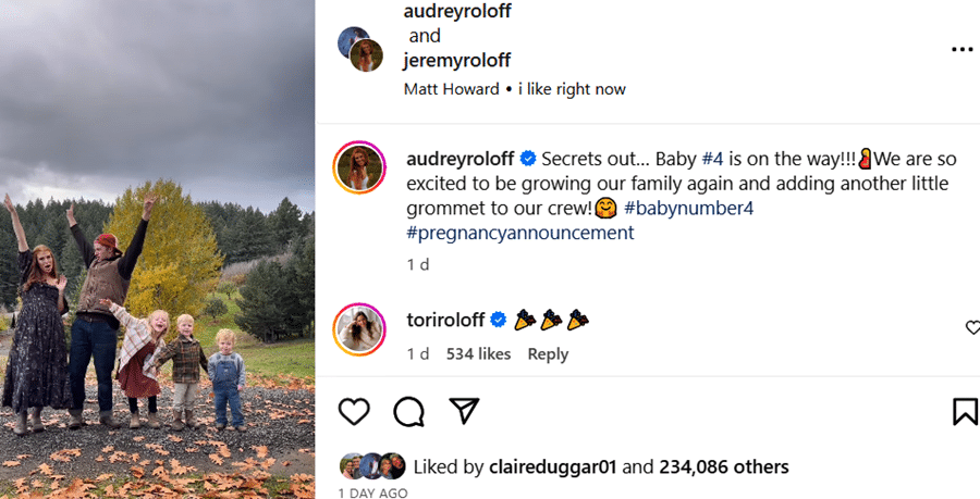 Little People, Big World Roloff Family Snubs Audrey Roloff's Baby Announcement - Instagram