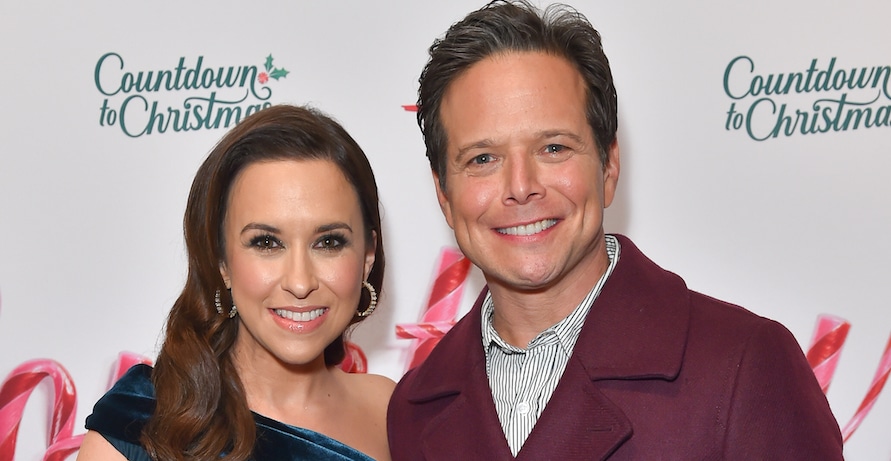 Lacey Chabert and Scott Wolf attend Hallmark Channel's 2023 Countdown to Christmas Holiday Celebration at The Grove on November 15, 2023, in Los Angeles. Credit: ©2023 Hallmark Media/Photographer: Jordan Strauss
