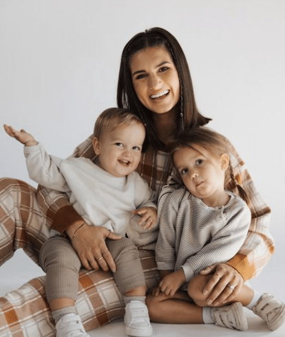 Carlin Bates Stewart with children, Layla and Zade. - Instagram