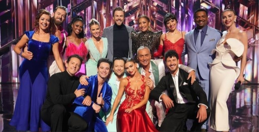 Xochitl Gomez, Val Chmerkovskiy, Alyson Hannigan, Sasha Farber, Daniella Karagach, Jason Mraz, Pasha Pashkov, Ariana Madix, Artem Chigvintsev, and Charity Lawson, Alfonso Ribeiro, Julianne Hough, Carrie Ann Inaba, Bruno Tonioli, and Derek Hough from Dancing With The Stars, Instagram