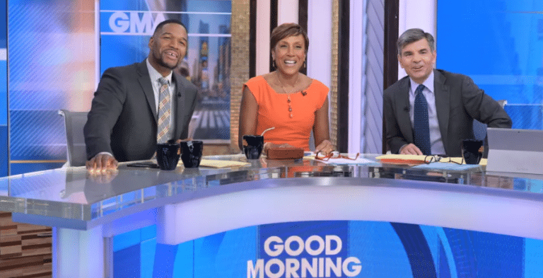 Strahan, Roberts, and Stephanopoulos host GMA | Courtesy of ABC