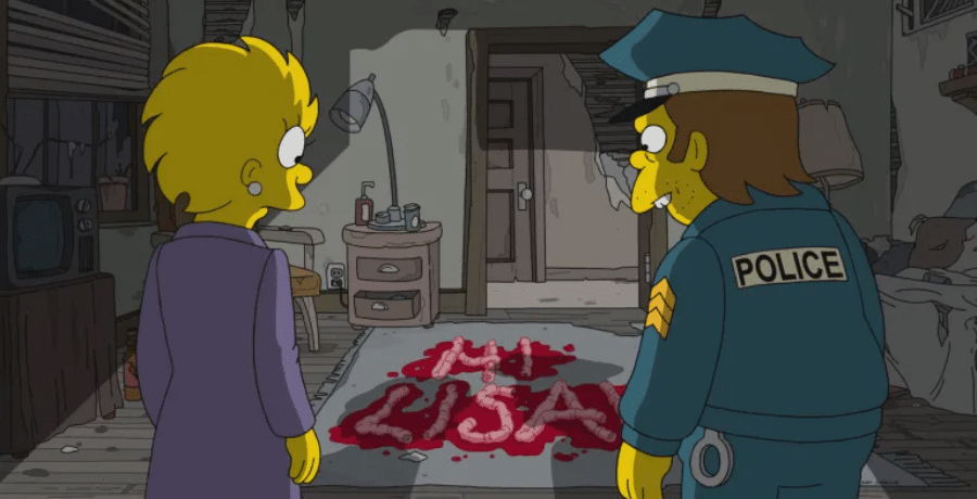Lisa investigates a murder in The Simpsons Treehouse Of Horror XXXIV | Courtesy of Fox