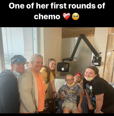Lauryn Efird shared photo of Anna's first chemo treatment. 