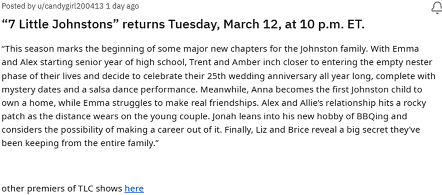 7 Little Johnstons' Season 14 Spoilers And Premiere Date - Reddit