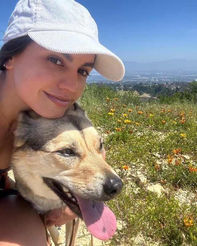 Hayley Erbert Hough and one of her dogs from Instagram