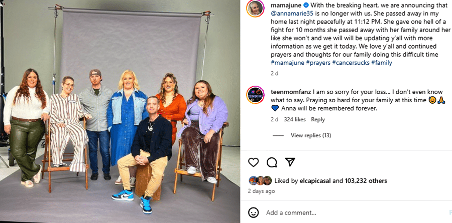 Mama June Shannon and her family with Anna Cardwell - Instagram