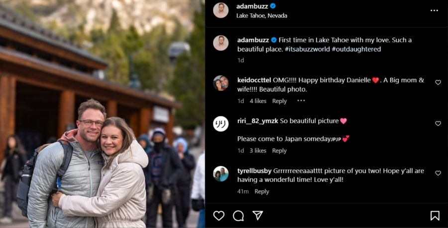 Adam and Danielle Busby, Lake Tahoe - Instagram