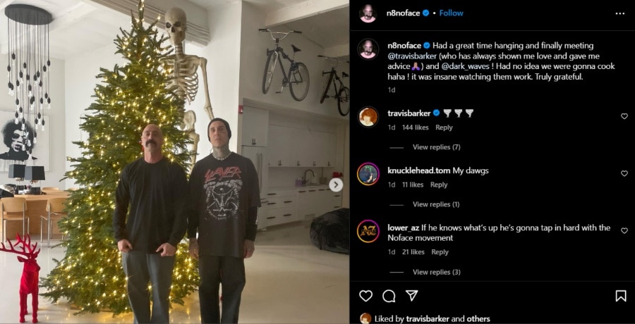 Travis Barker and n8noface Hanging Out - Instagram