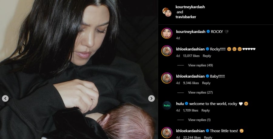 Kourtney Kardashian and Baby Rocky - Instagram