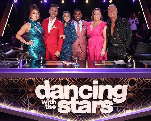 Carrie Ann Inaba, Derek Hough, Julianne Hough, Alfonso Ribeiro, Mandy Moore, and Bruno Tonioli from Instagram
