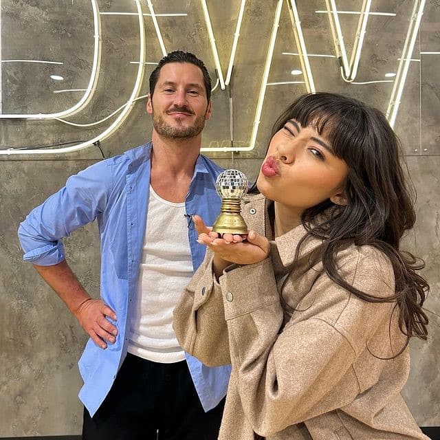 Val Chmerkovskiy and Xochitl Gomez from Dancing With The Stars, Instagram