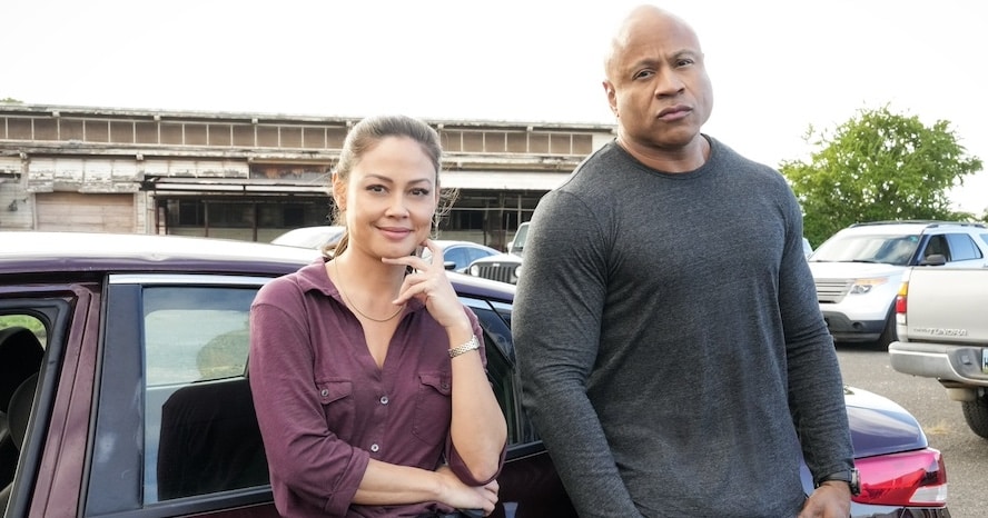 NCIS Hawaii Pictured (L-R): Vanessa Lachey as Jane Tennant and LL Cool J. Photo: Karen Neal/CBS ©2023 CBS Broadcasting, Inc. All Rights Reserved.