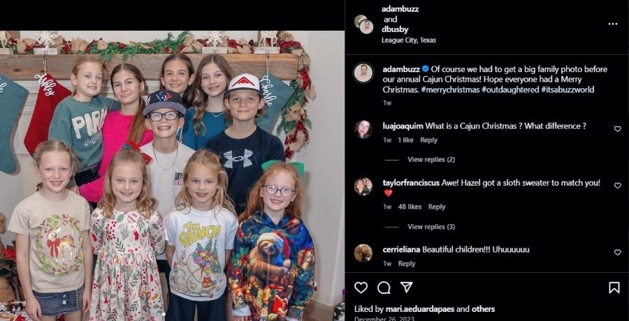 Busby Kids and cousins together for the holidays. - Instagram