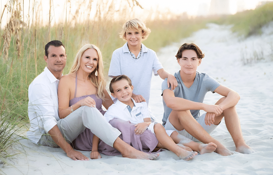 Tommy NIst, Amanda, and their three boys - Theresa Nist - Instagram