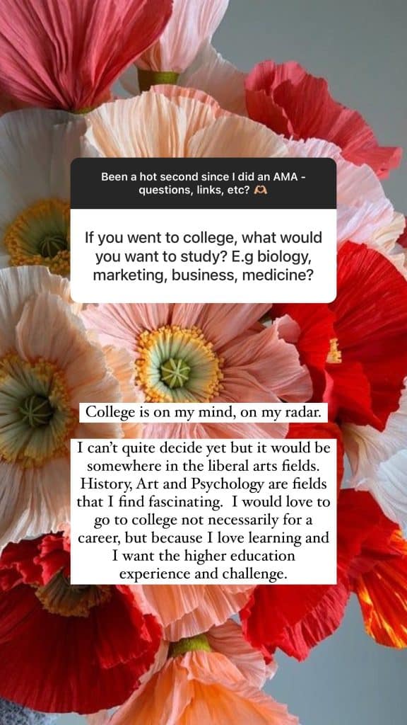 Olivia Plath has college on her radar. - Instagram