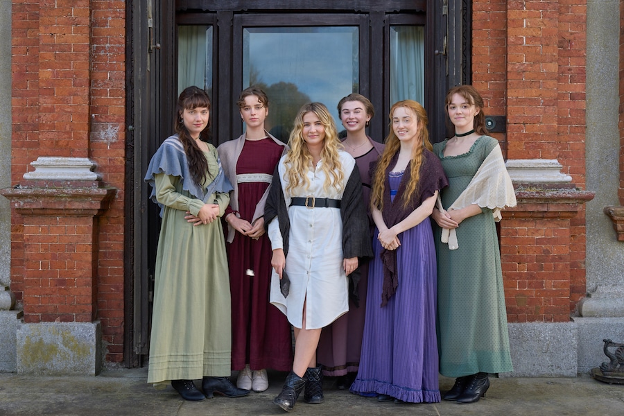 Photo: Nell Barlow, Calypso Cragg, Eliza Bennett, Catherine Hannay, Grace Hogg-Robinson, Erica FordCredit: ©2024 Hallmark Media/Photographer: Steffan Hill