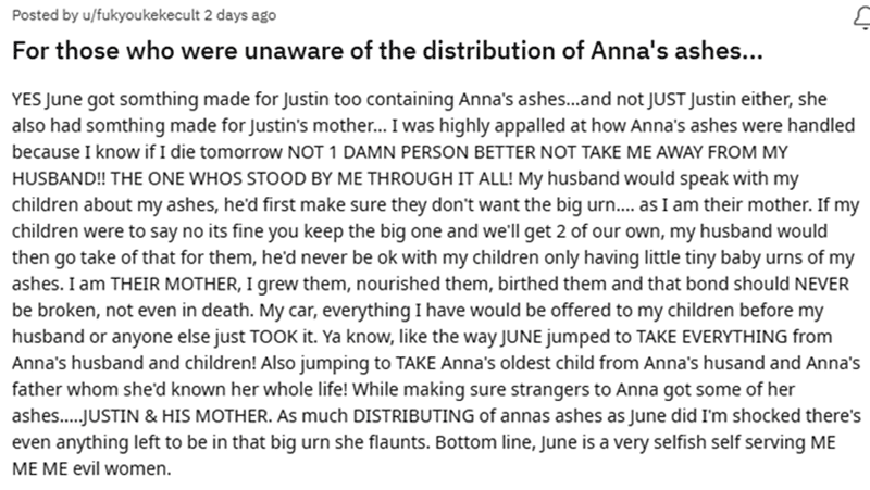 Mama June Fans Discuss Justin Stroud And Anna Cardwell's Ashes - Reddit