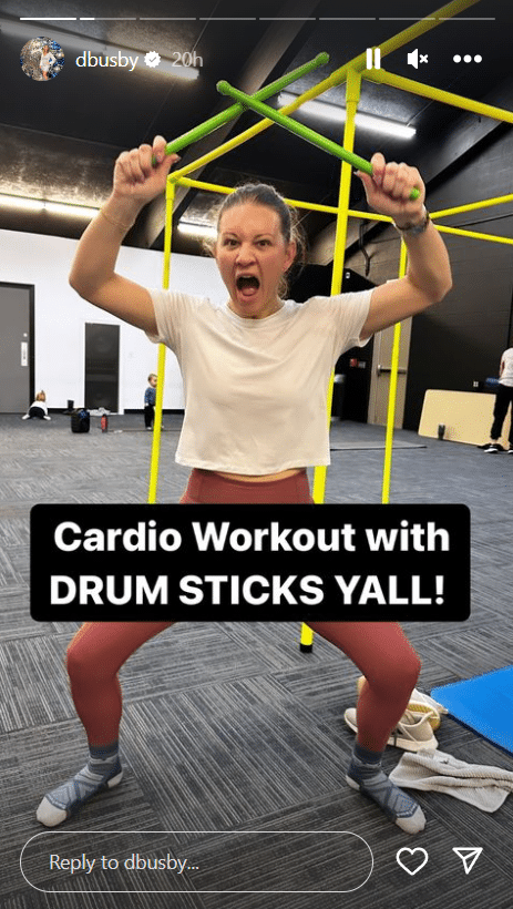 Danielle Busby's intense cardio workout - Instagram