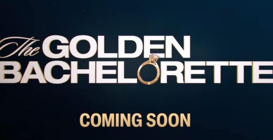 The word 'Golden Bachelorette Coming Soon' on a black background