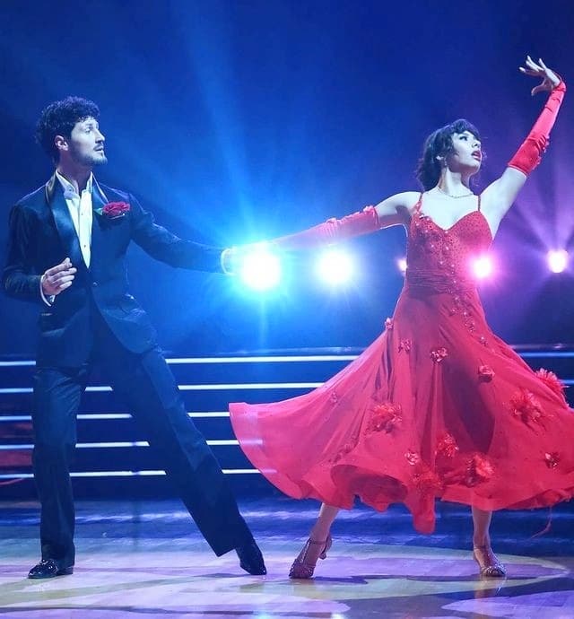 Xochitl Gomez and Val Chmerkovskiy, Dancing With The Stars, from Xochitl's Instagram