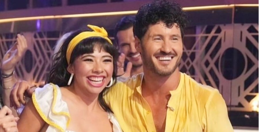 Xochitl Gomez and Val Chmerkovskiy, Dancing With The Stars, from Xochitl's Instagram