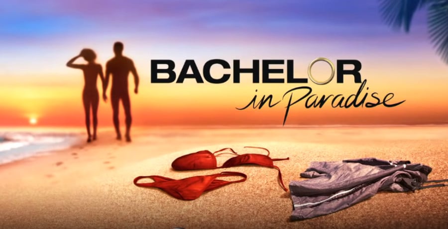the words 'bachelor in paradise' on orange background