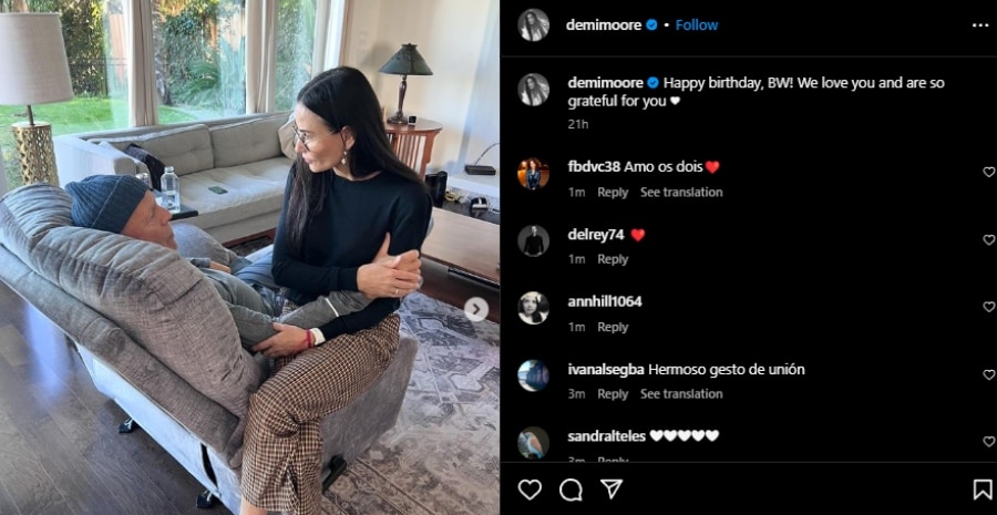 Bruce Willis and Demi Moore still share a touching connection. - Instagram