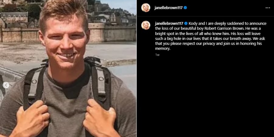 Janelle and Kody Brown give a joint message about Garrison Brown. - Instagram