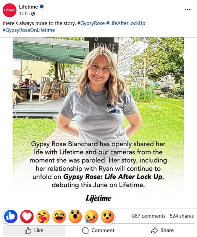 Gypsy Rose Life After Lockup - Lifetime Facebook