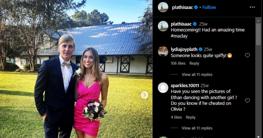 Isaac Plath and his homecoming date. -Instagram