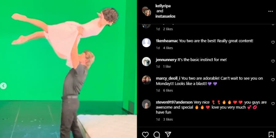 Mark Consuelos and Kelly Ripa reenact Dirty Dancing. - Instagram