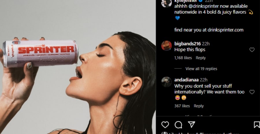 Kylie Jenner introducing Sprinter. - Instagram