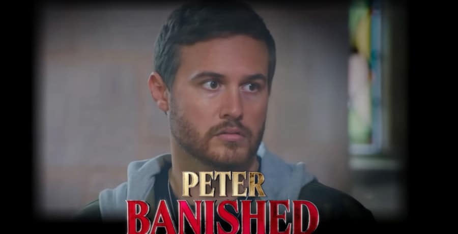 A photo of a man with brown hair and the words "Peter Banished"