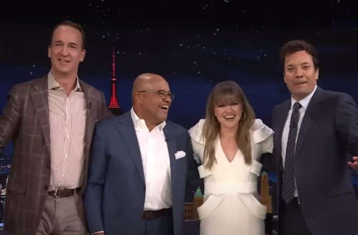 Peyton Manning, Mike Tirico, Kelly Clarkson, Jimmy Fallon - YouTube, The Tonight Show Starring Jimmy Fallon