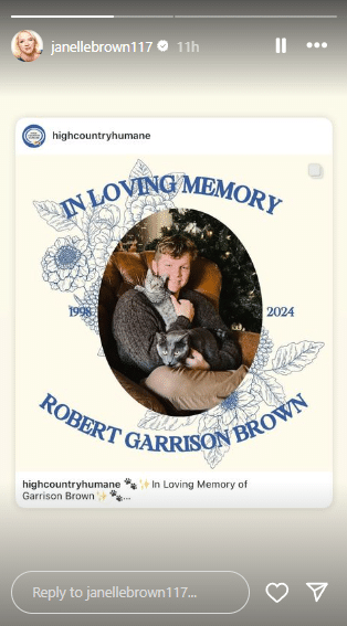 In Loving Memory of Garrison Brown. - Instagram