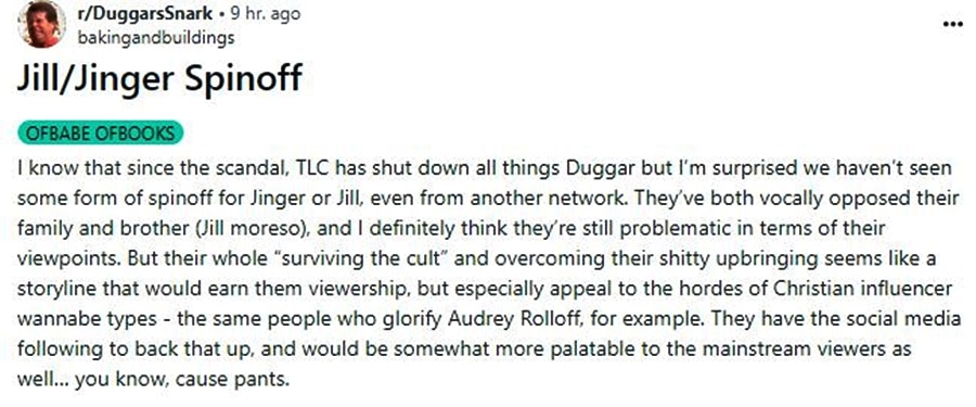 Spinoff Discussion for Jill and Jinger Duggar - Reddit