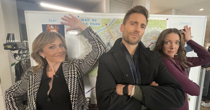 Hallmark Curious Caterer Nikki Deloach, Andrew Walker, Jaycie Doton - Instagram