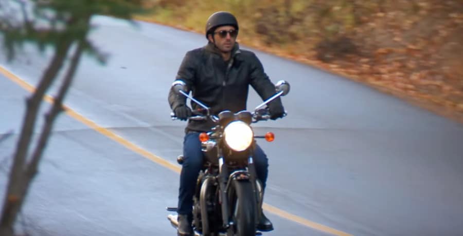 A man riding a motorcycle