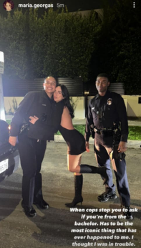 A woman hugging a police officer