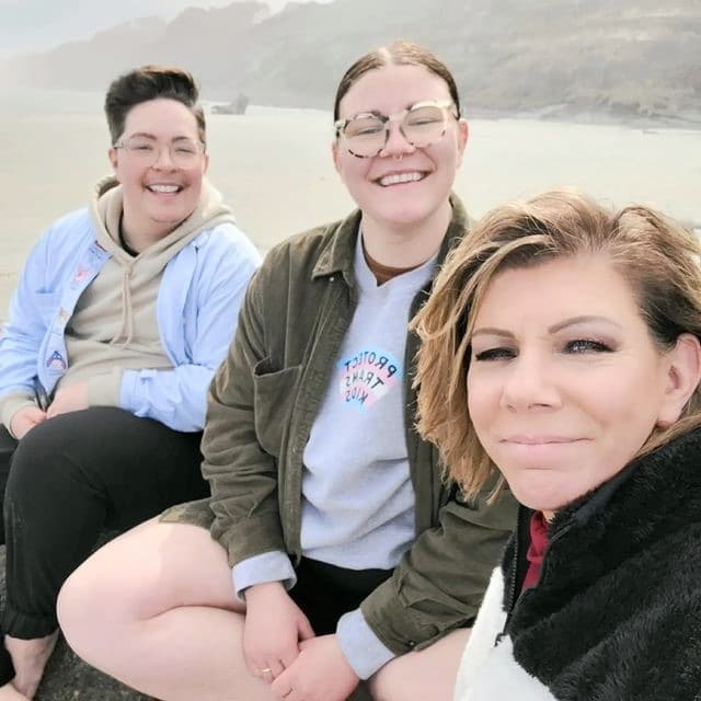 Meri Brown, Audrey Kriss, and Leon Brown from Meri's Instagram