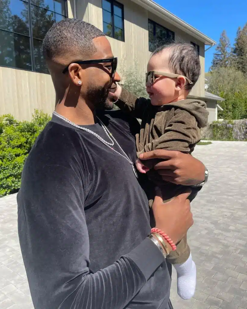 Tristan Thompson with son, Prince. - Instagram