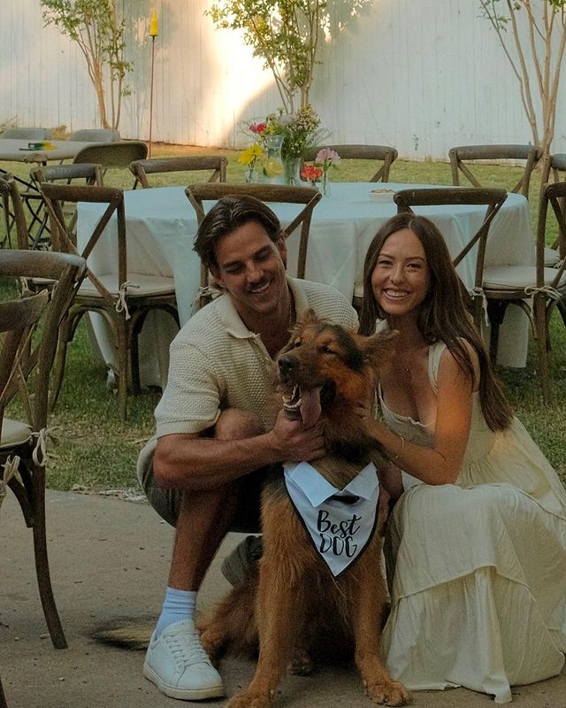 Noah Erb, Abigail Heringer and their dog Macchiato/Credit: Noah Erb Instagram