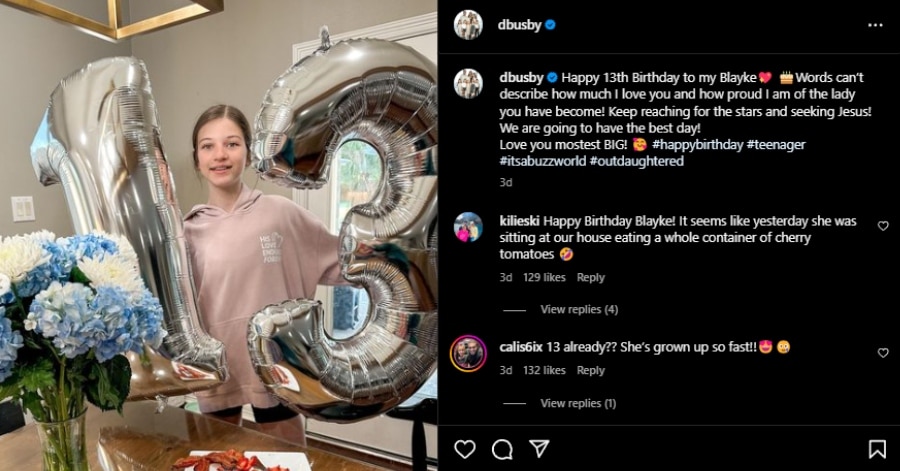 Blayke Busby is officially a teenager! - Instagram