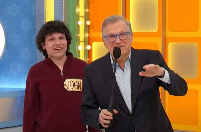 Drew Carey and contestant John - YouTube/The Price Is Right
