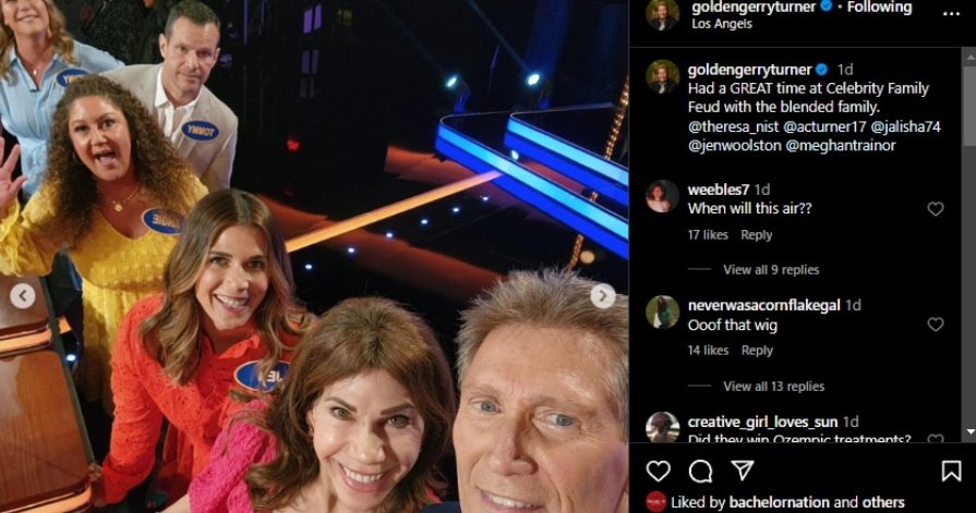 Gerry Turner & Theresa Nist's blended family on Celebrity Family Feud - Instagram